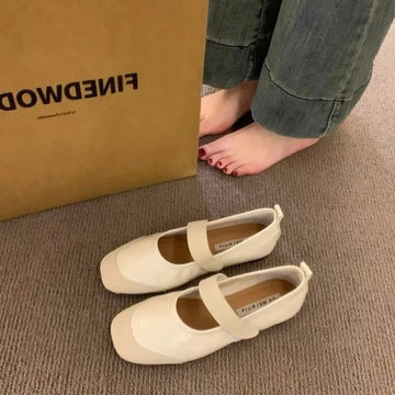 Xajzpa New Style Fashion Retro Women Spring Round Flat Shoes Comfor Anti Slip Mary Janes Shoes Soft Sole Versatile Women's Casual Shoes